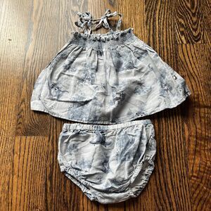 Oeuf Toile de Jouy Print Set (18-24M)